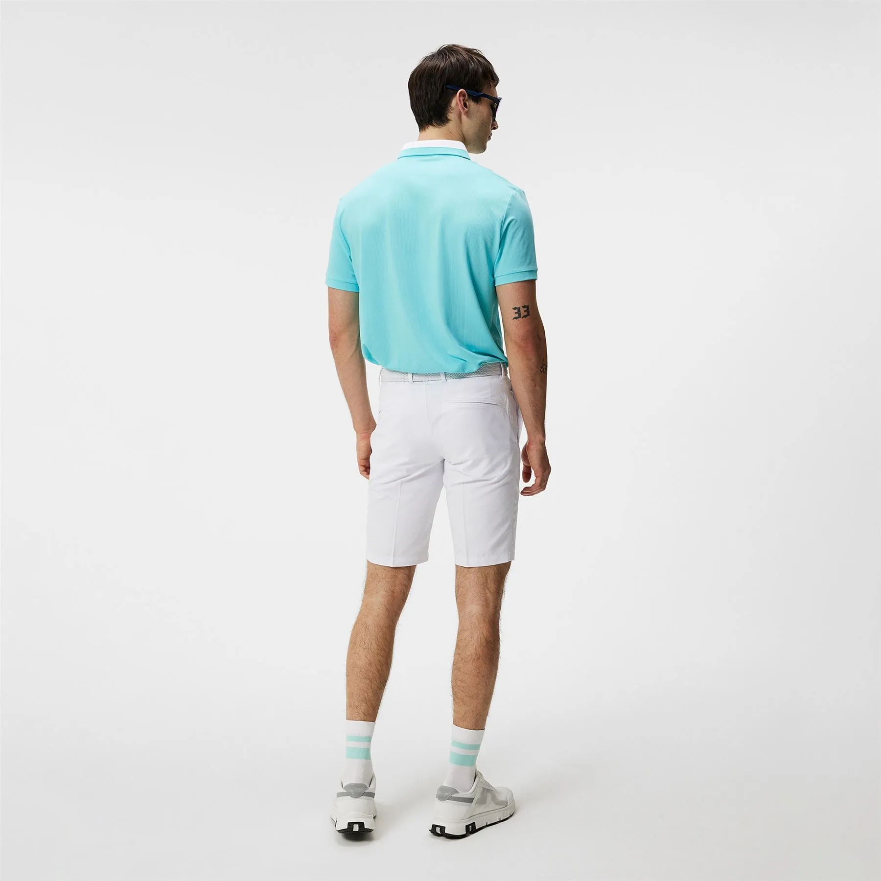 Benji Regular Fit Light Jersey Polo Blue Curacao - SU24