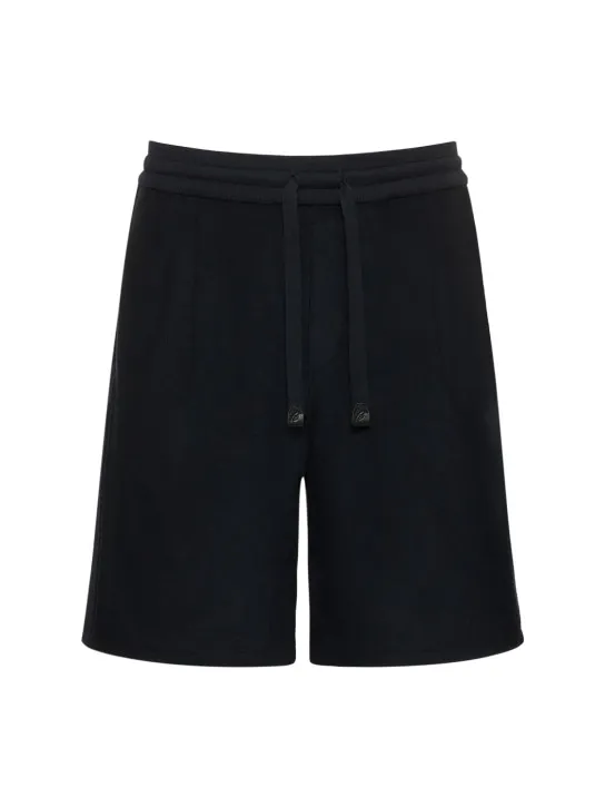 Brioni   Cotton &amp; silk terrycloth shorts 