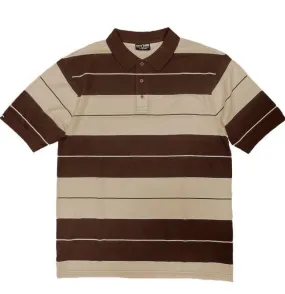 Brown/Khaki Old School Pique Polo Shirt