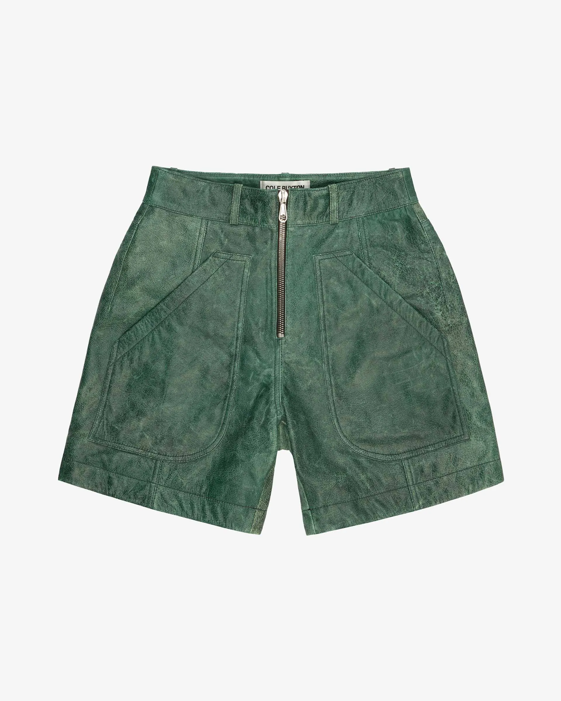 CB CRACKED LEATHER SHORTS