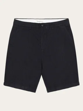 CHUCK regular linen shorts - GOTS/Vegan - Black Jet