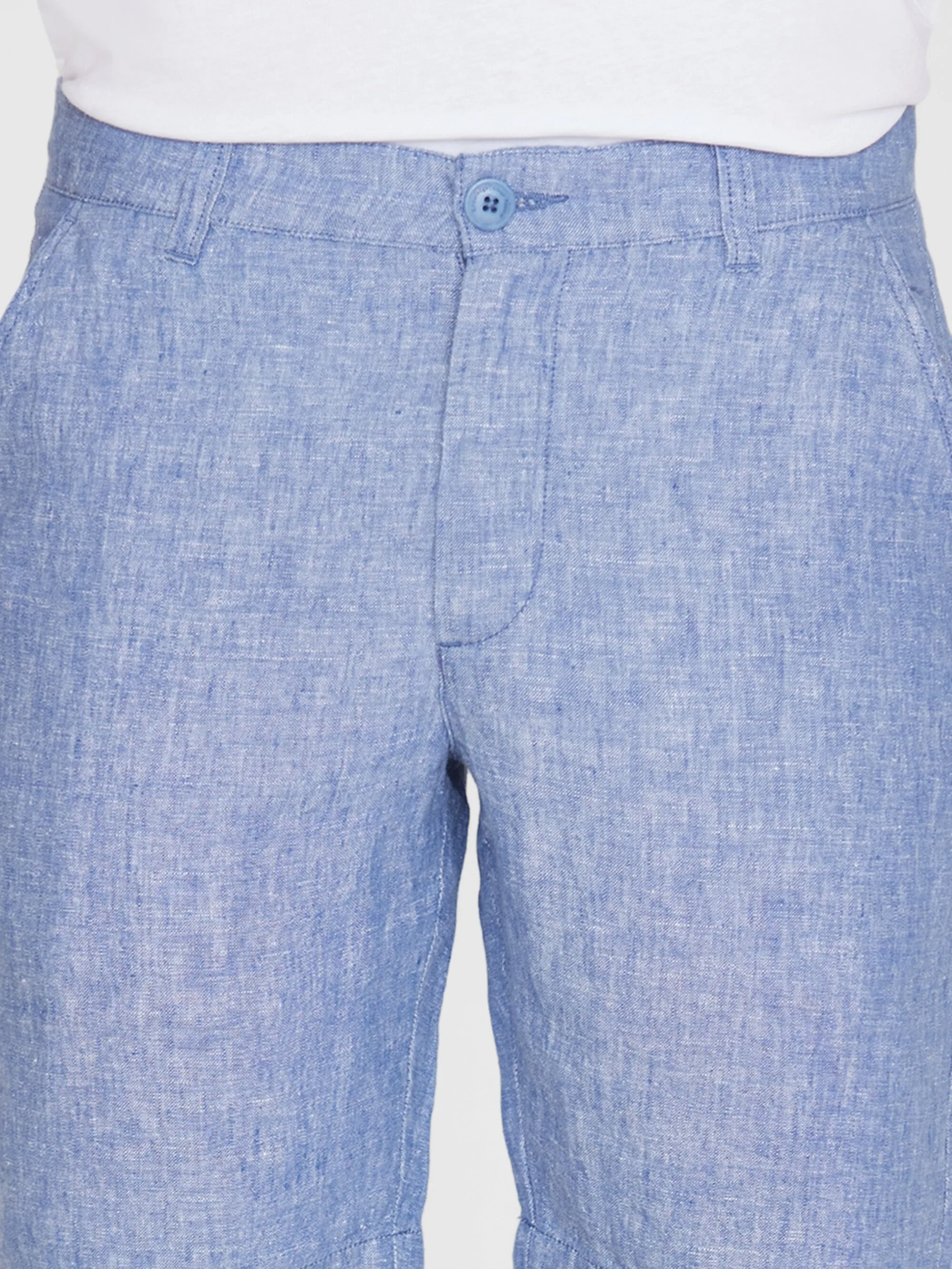 CHUCK regular linen shorts - GOTS/Vegan - Moonlight Blue