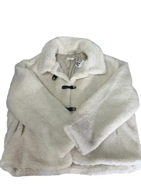 Coat Faux Fur & Sherpa By Dex In Cream, Size: Xl