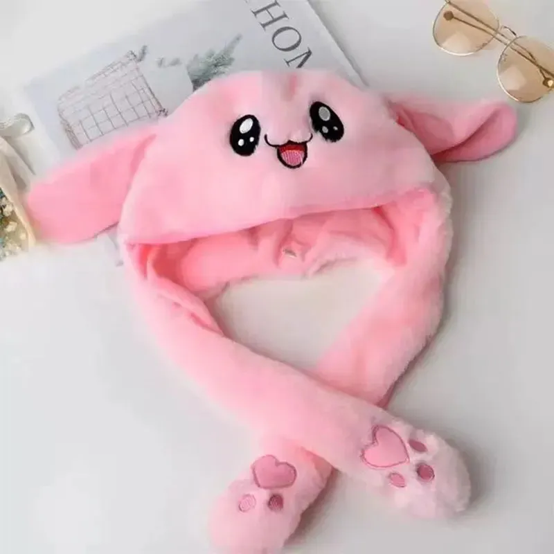 Cute Girls Boy Wrap Warm Dancing Rabbit Ear Hat