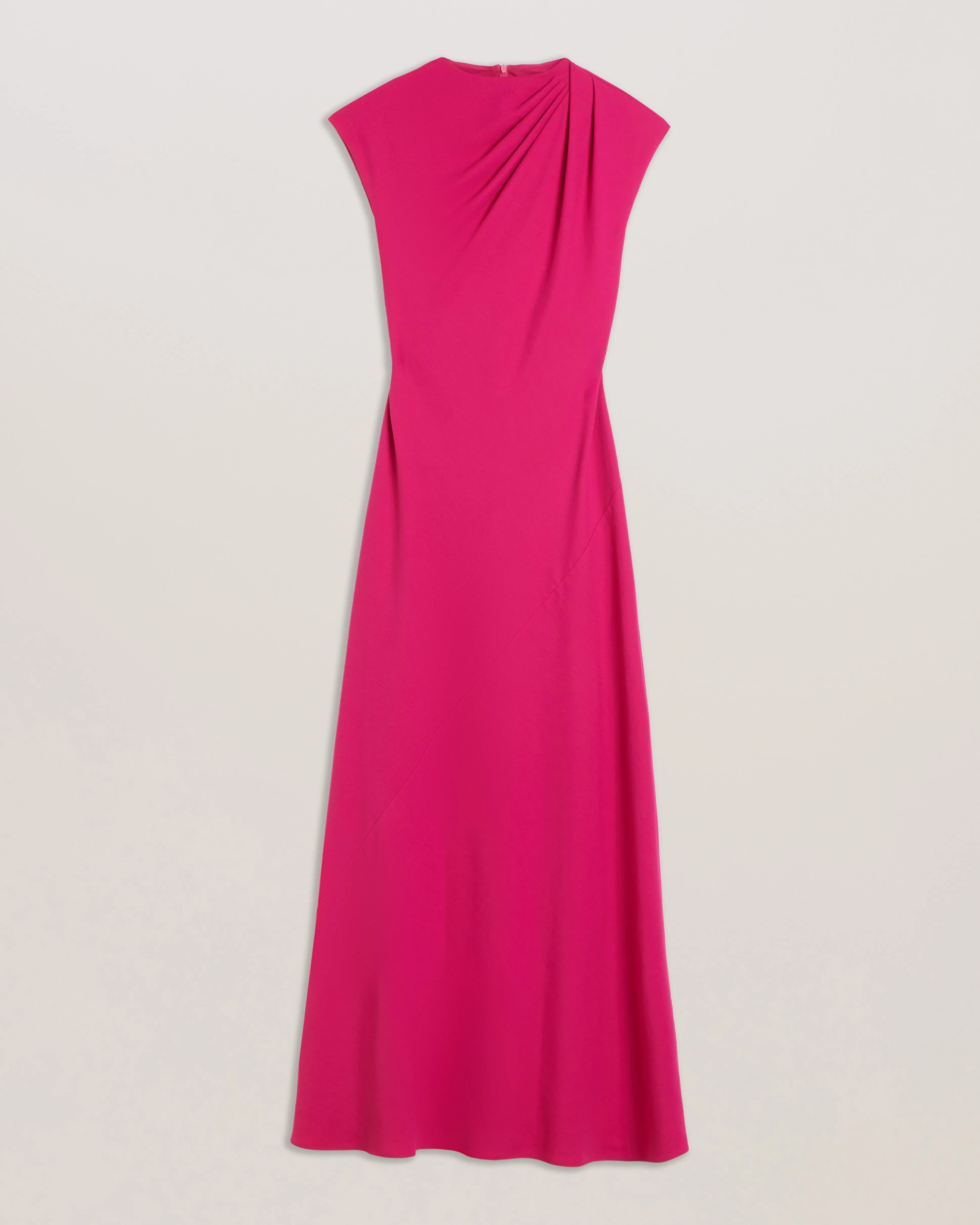 Ereas Drape Detail Slip Maxi Dress Pink