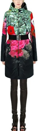 Floral Print Down-Fill Coat