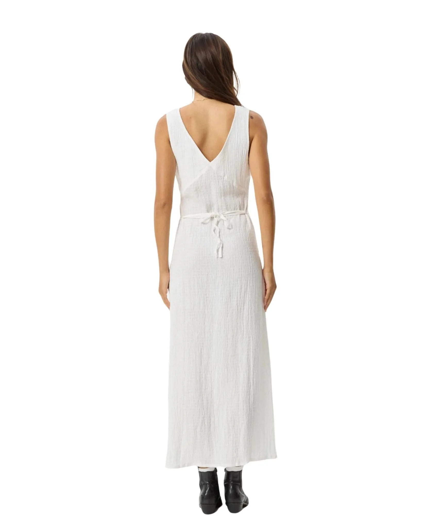 Focus Seersucker Hemp Maxi Dress