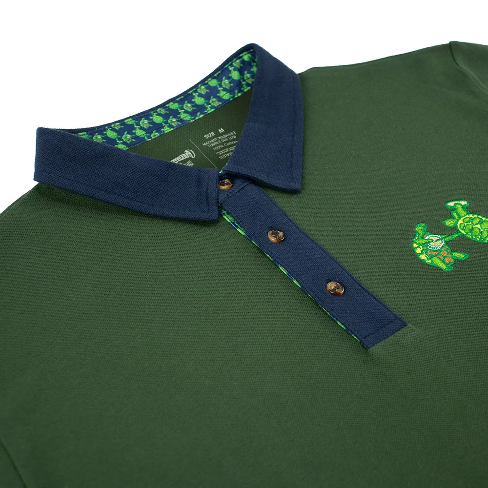 Grateful Dead |  Pique Polo | Green with Turtles