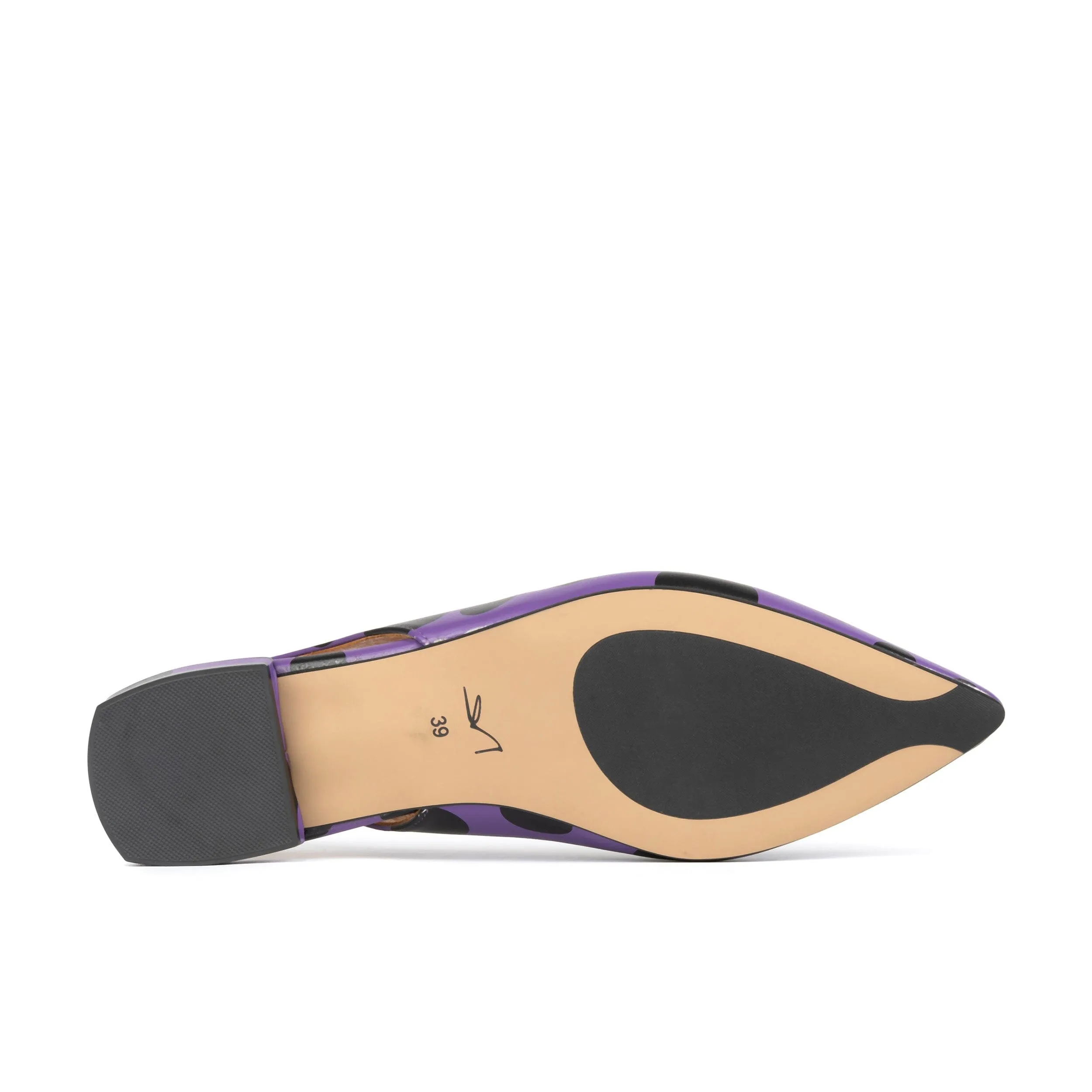 Holly - Black & Purple Polka Dot - Womens Designer Sandals