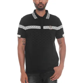 Italian Print Black Polo