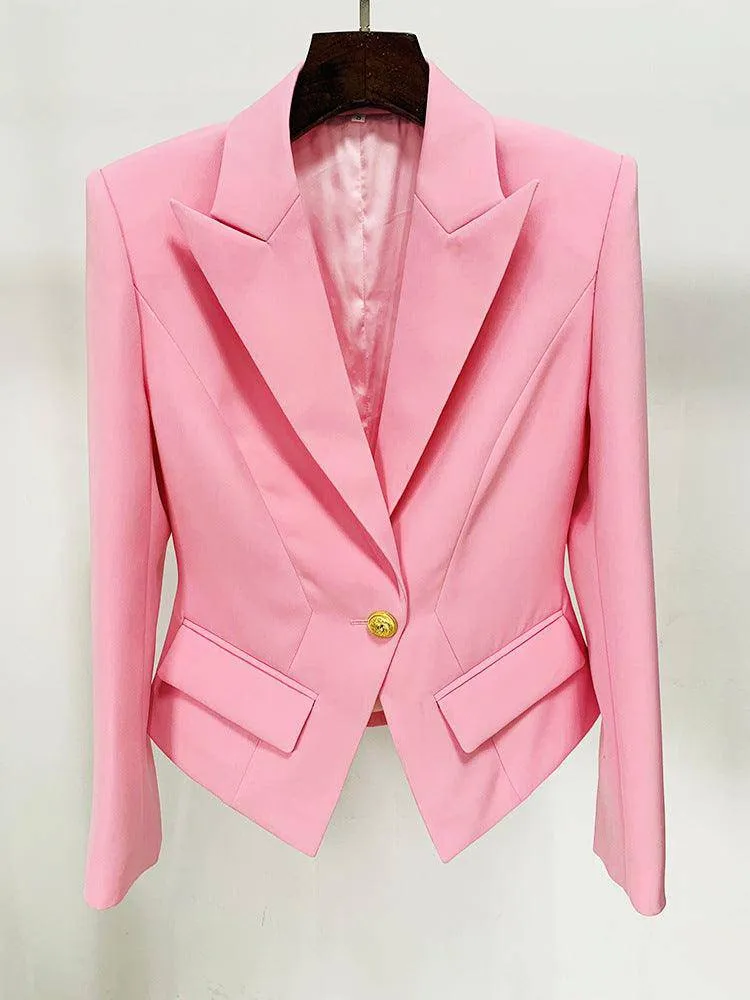 Laura Long Sleeve Collared Double Pocket Blazer