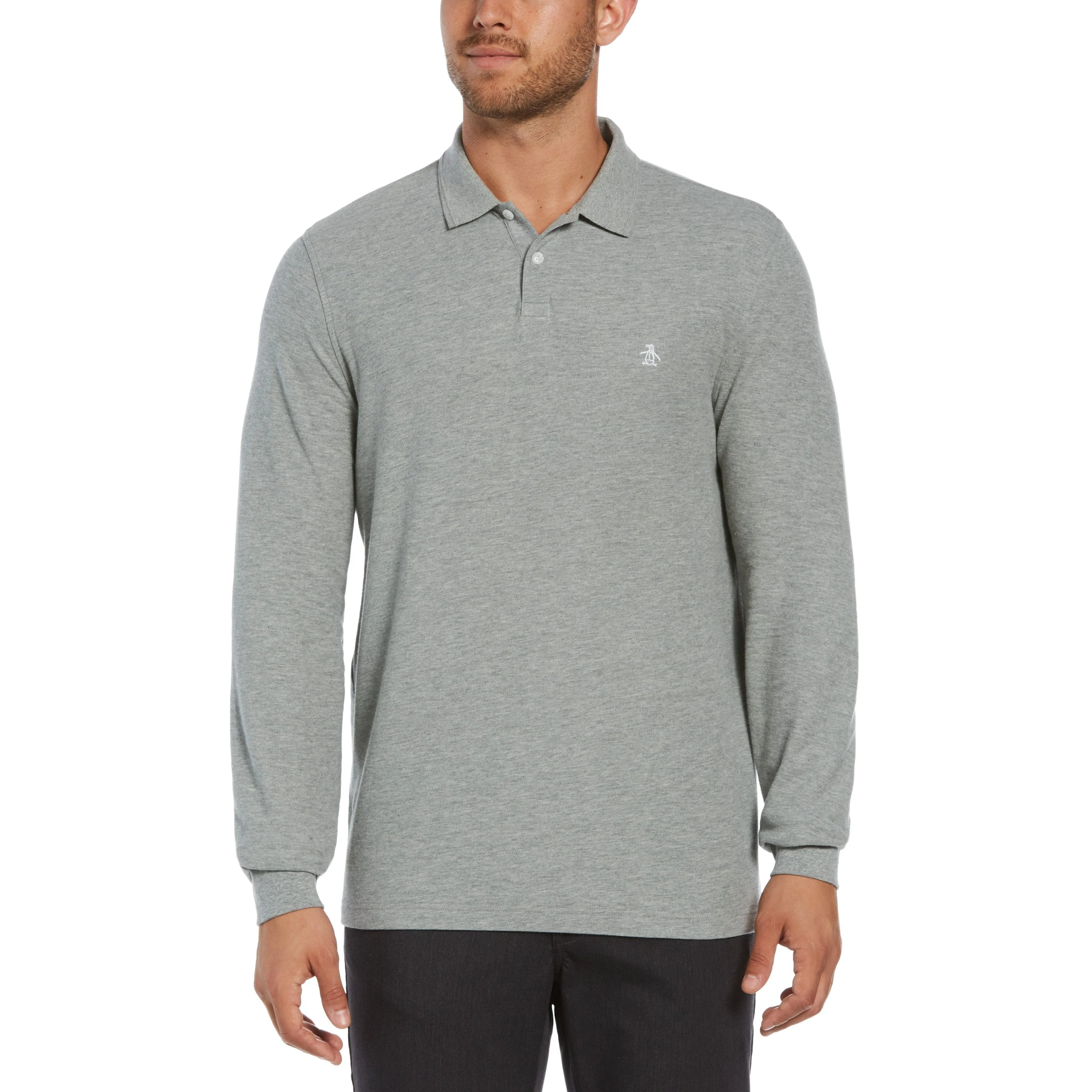 Long Sleeve Pique Polo