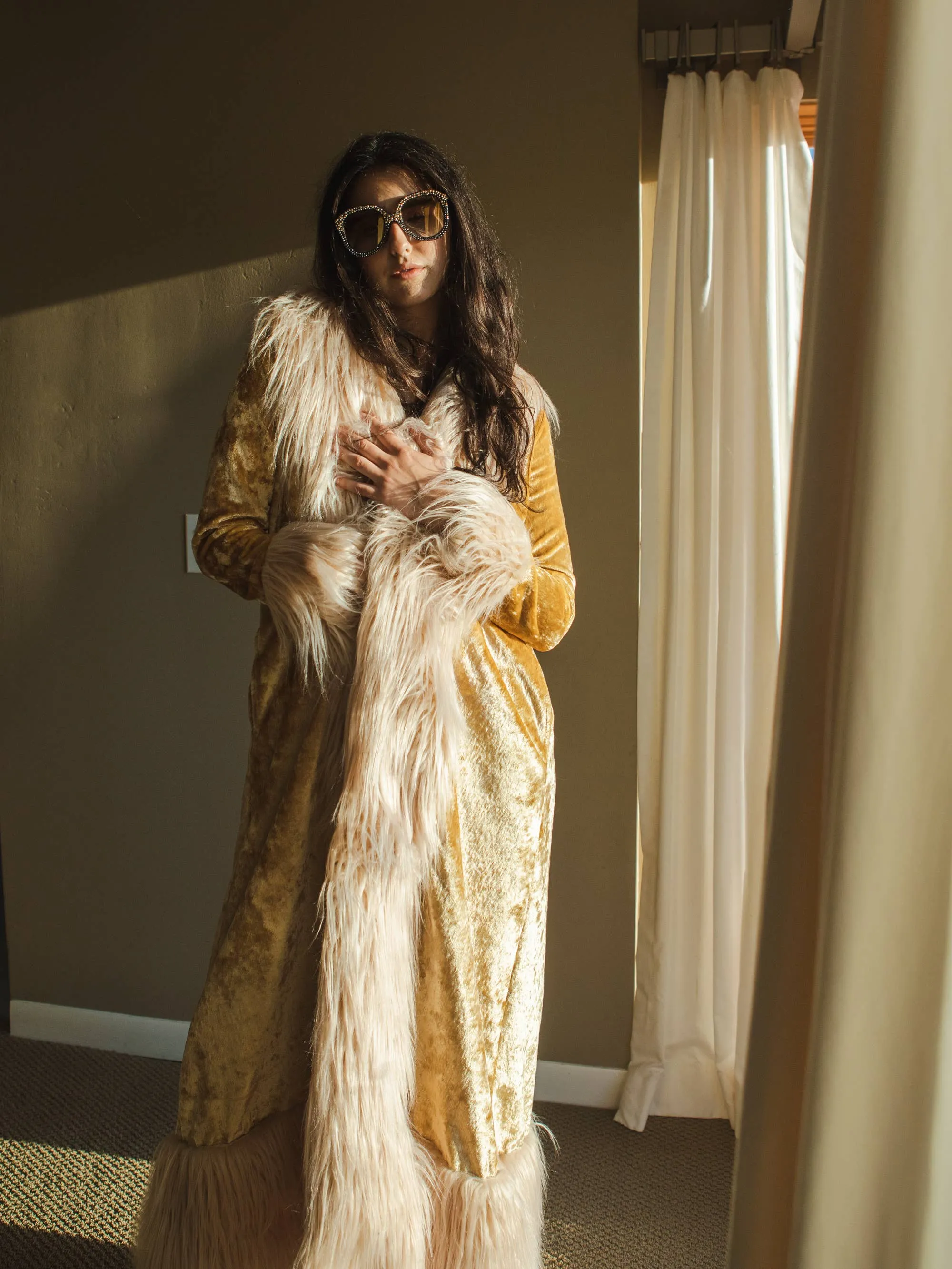 Luxury Golden Bohemian Coat