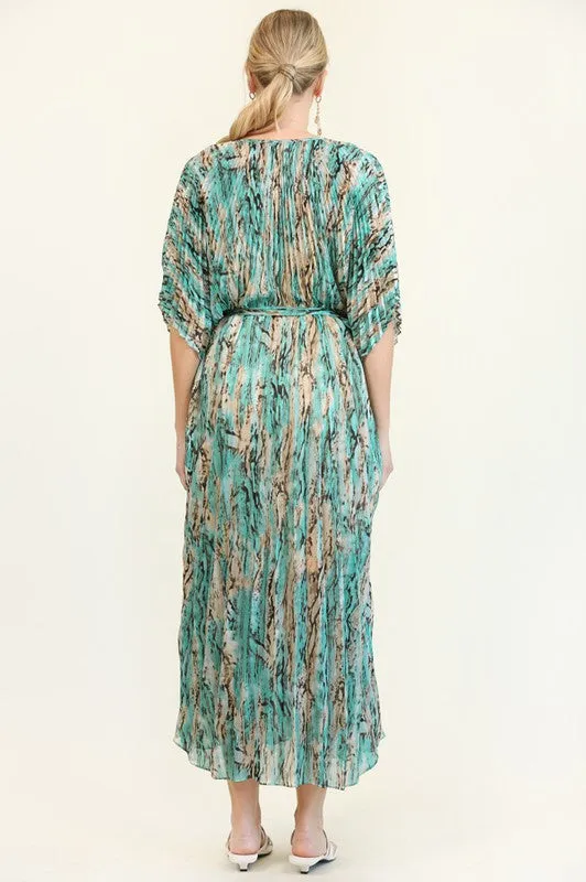 Melissa Pleated Kaftan Dress