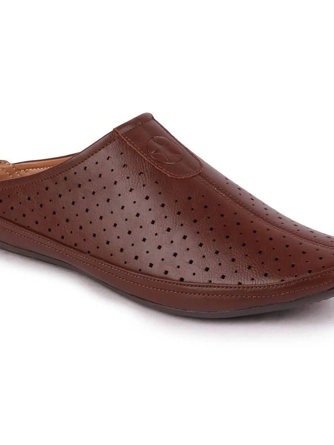 Men Brown Ethnic Slip-On Juttis