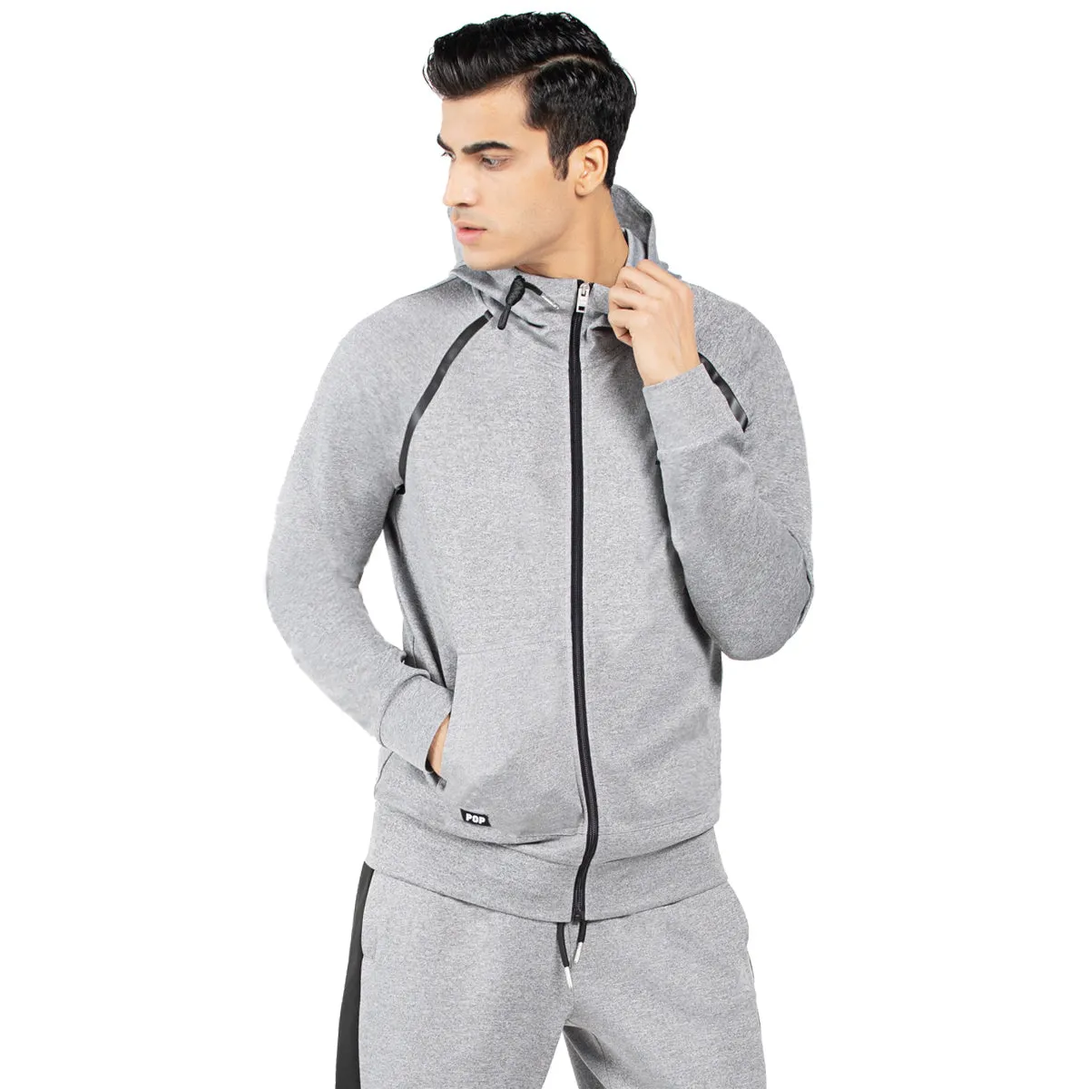 Men's Raglan Zip-Up Hooded Sweatshirts