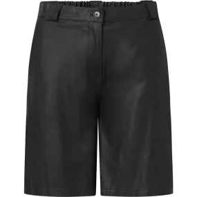 Nice leather shorts in soft quality / 50766 - Black (Nero)