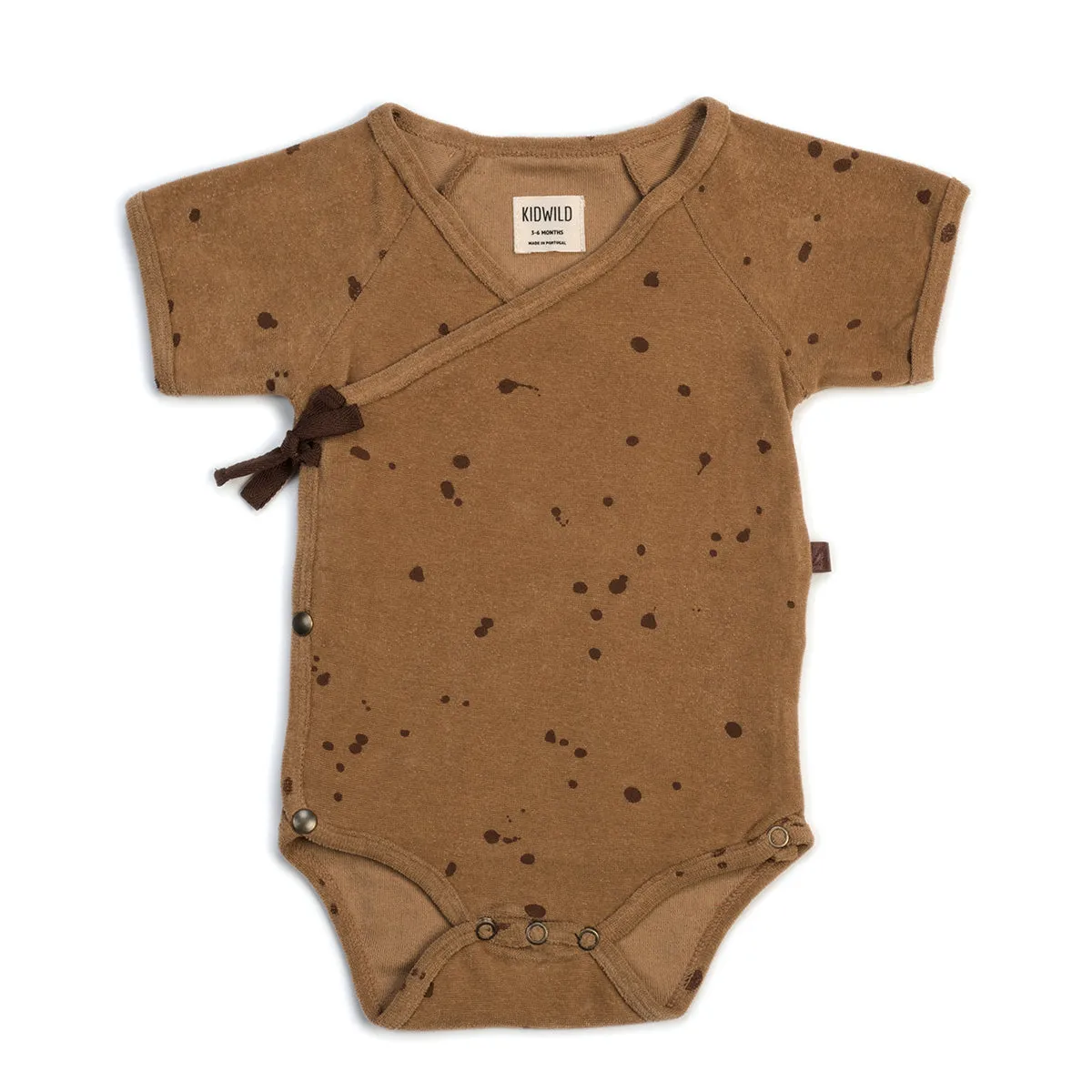 Organic Terry Bodysuit-Brick Splatter - Last Size: 3-6 Months