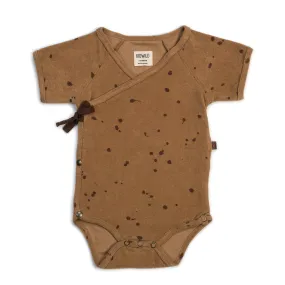 Organic Terry Bodysuit-Brick Splatter - Last Size: 3-6 Months