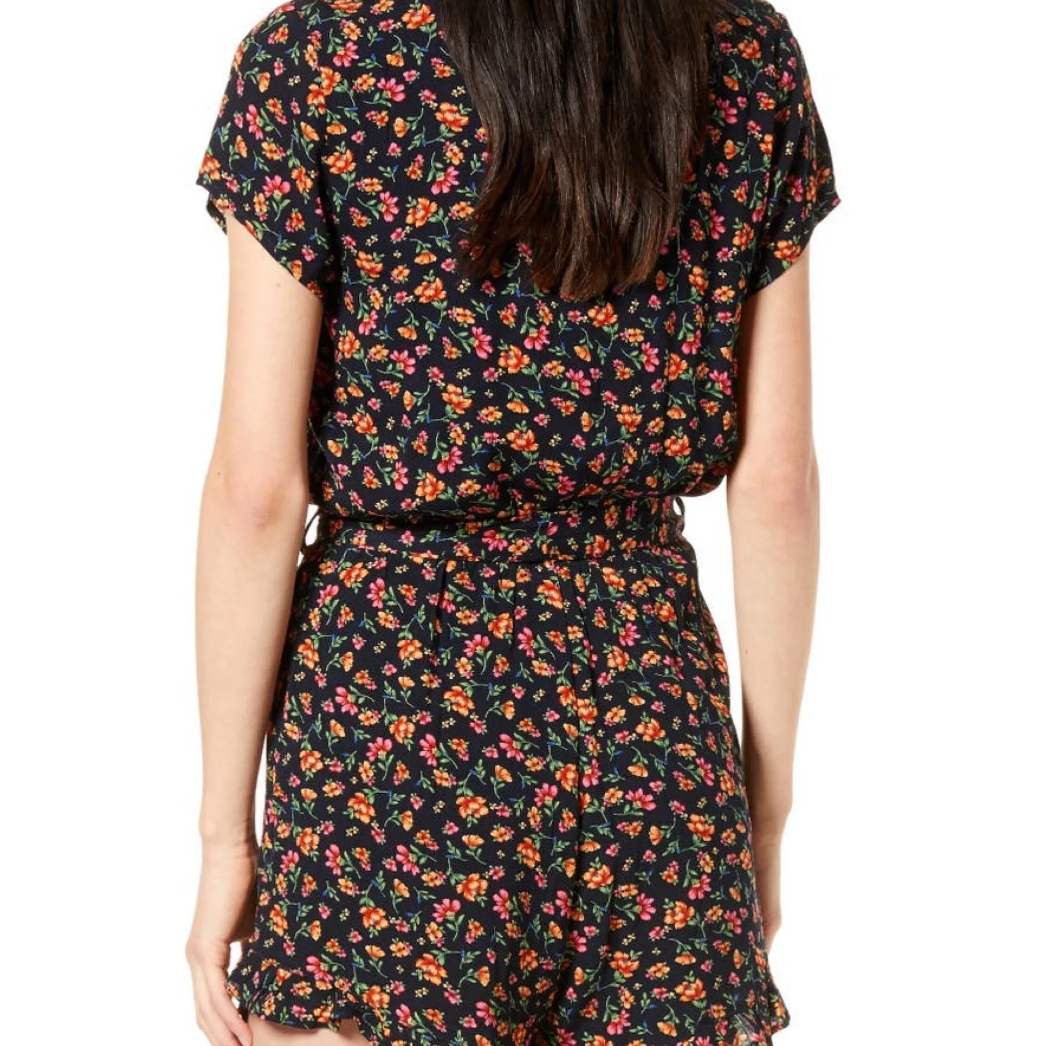 Party Til Dawn Romper - Black Floral.