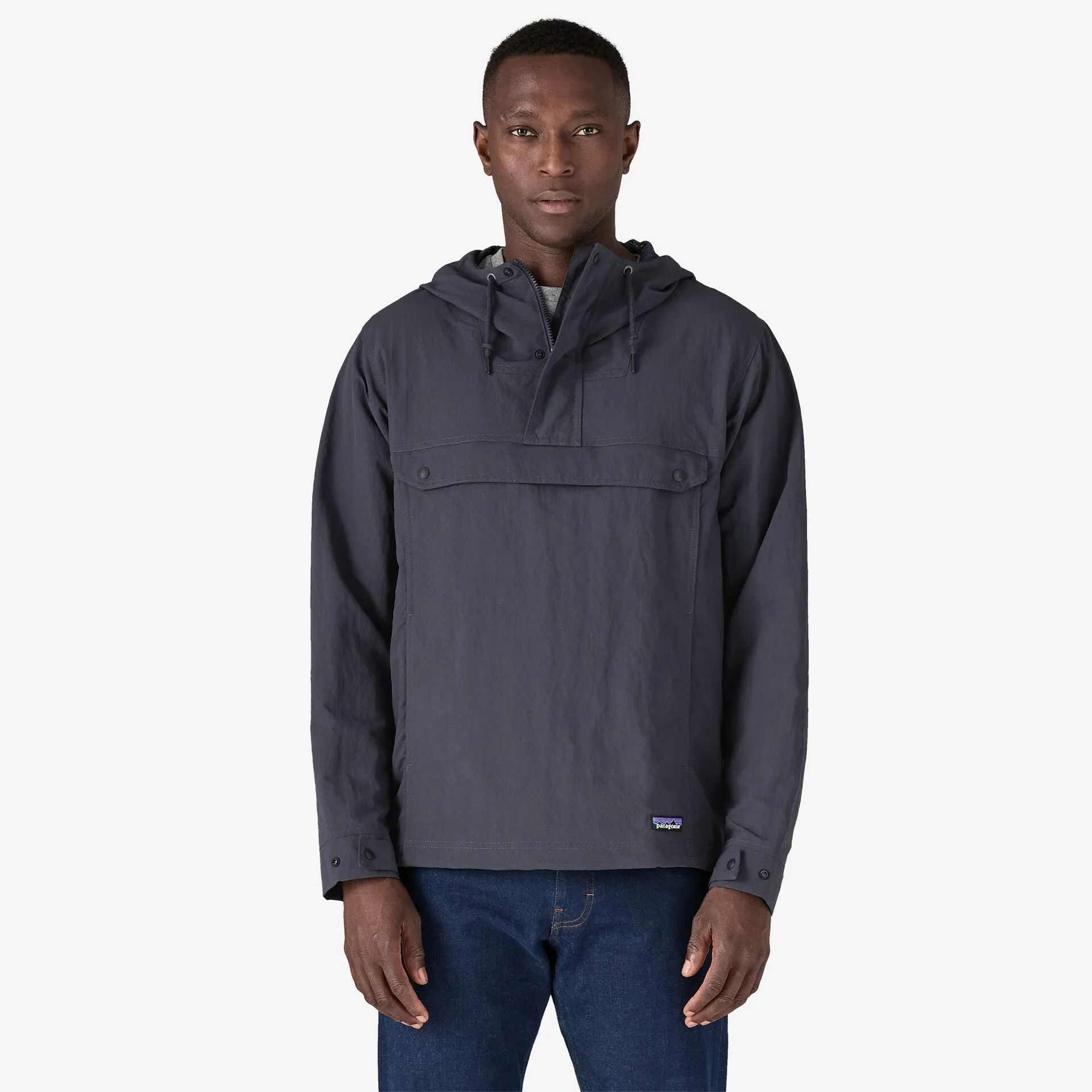 Patagonia Men's Isthmus Anorak Pullover Smolder Blue