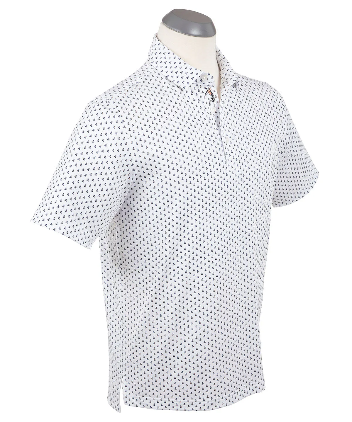 Performance Sail Boat Print Polo