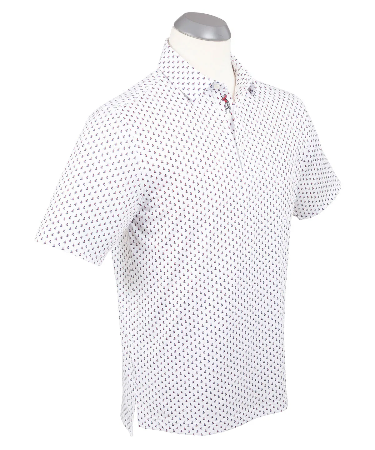 Performance Sail Boat Print Polo