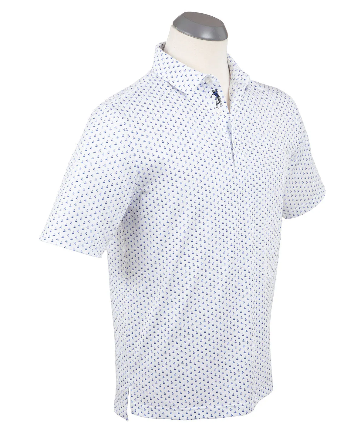 Performance Sail Boat Print Polo