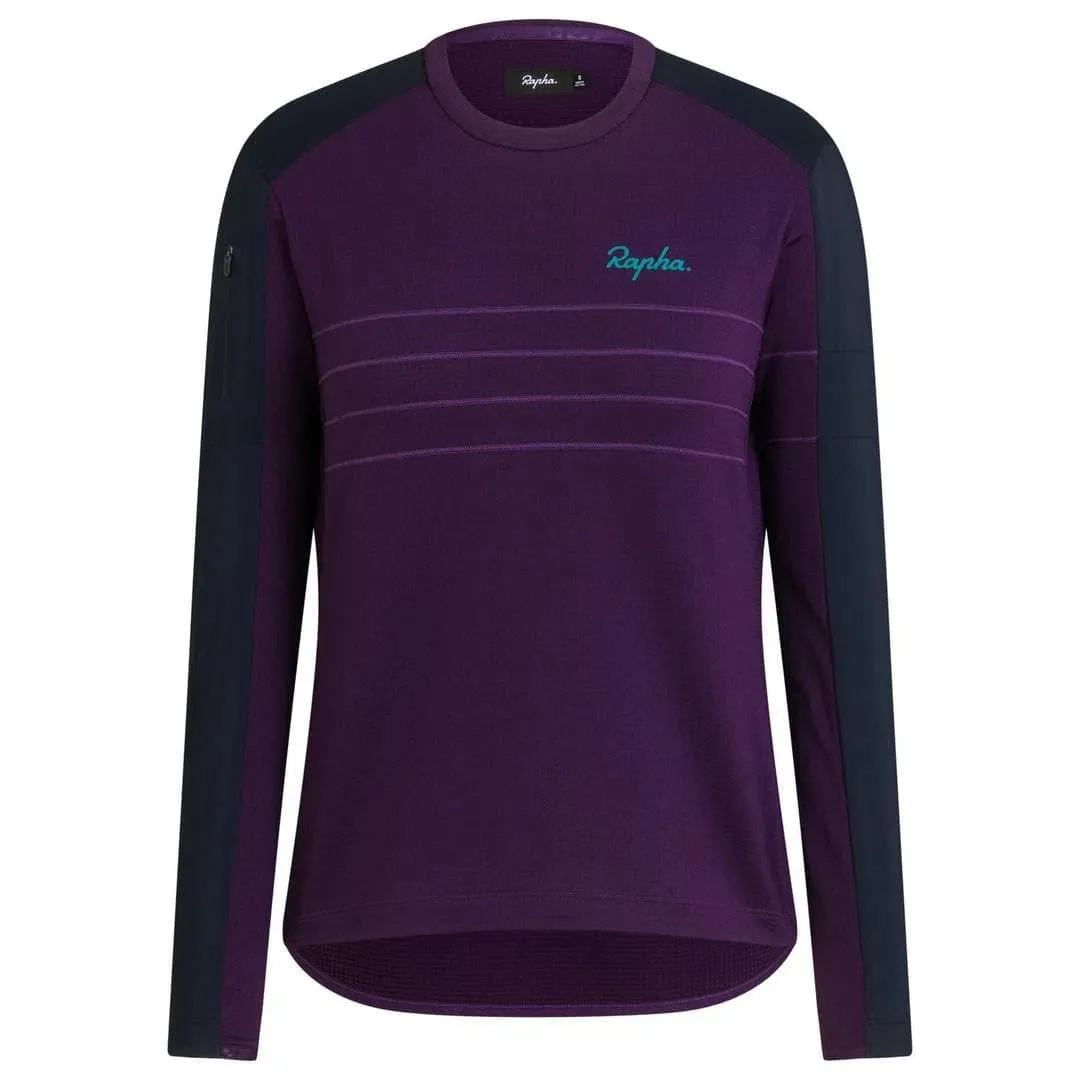 RAPHA WOMEN EXPLORE LONG SLEEVE PULLOVER - Dark Purple