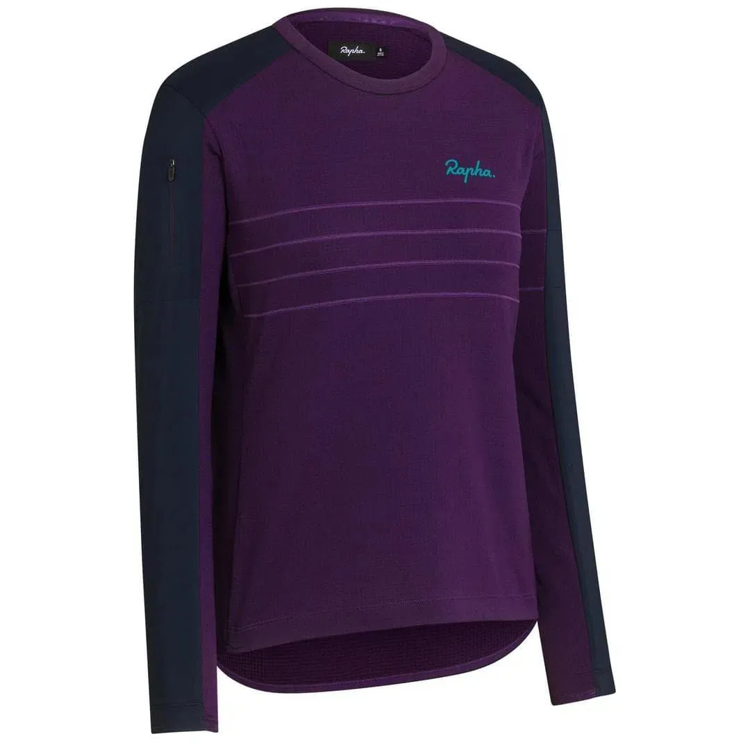 RAPHA WOMEN EXPLORE LONG SLEEVE PULLOVER - Dark Purple