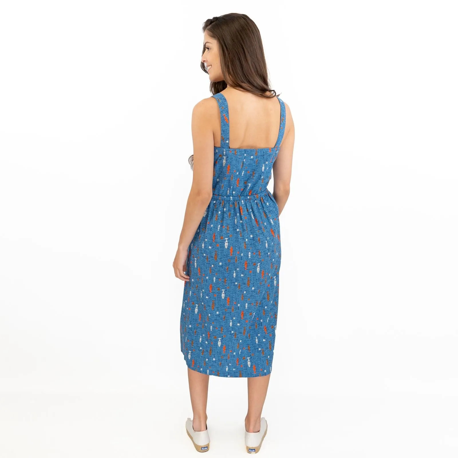 Seasalt Valley Roam Blue Boat Sleeveless Summer Dress