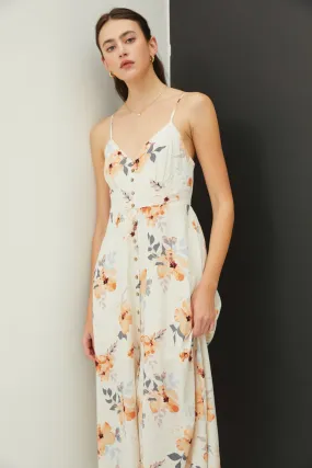 Summer Serenity: Floral Came Midi Dress