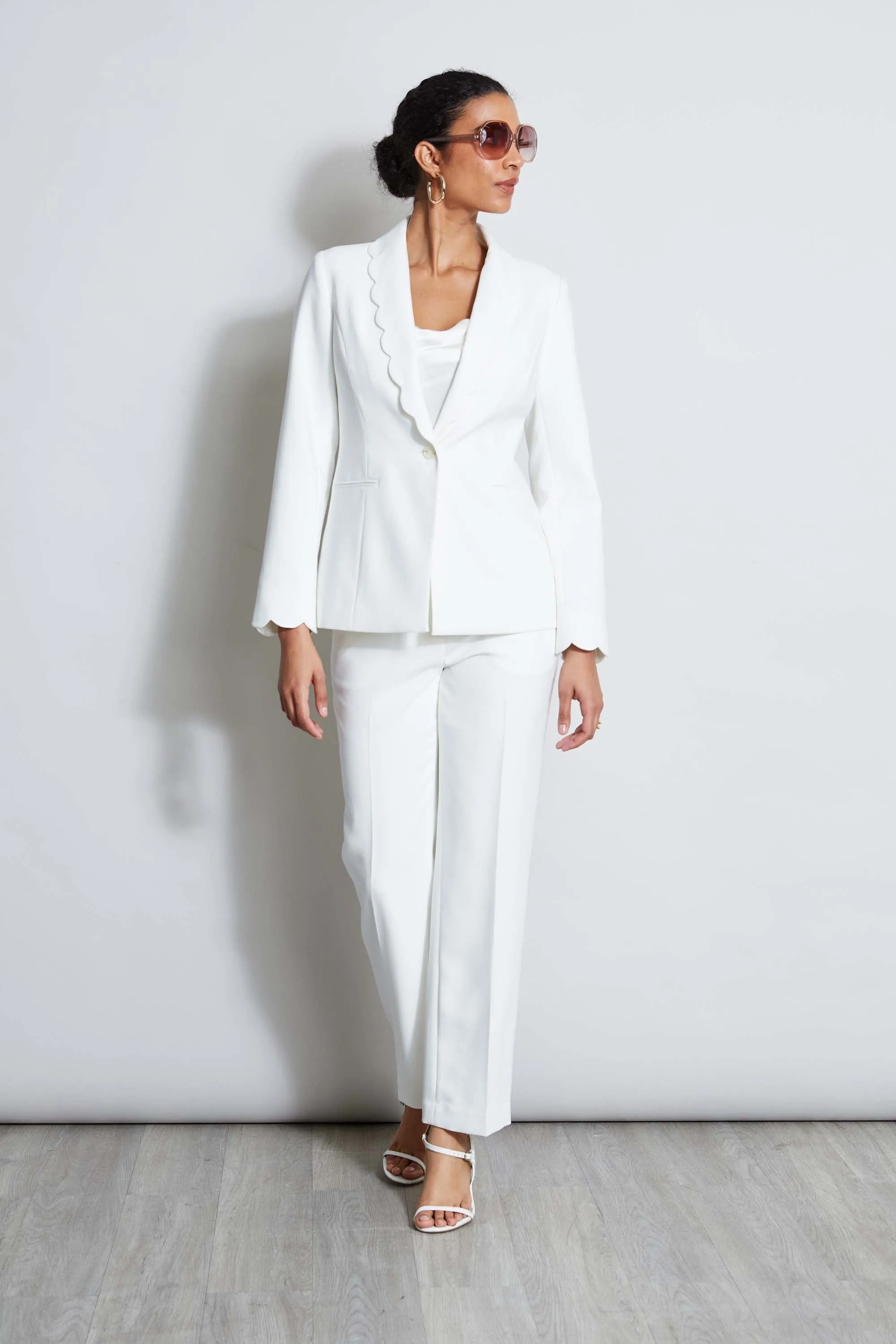 T-Tahari Scallop Blazer