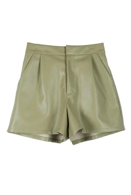 TEEK - Vegan Leather Shorts