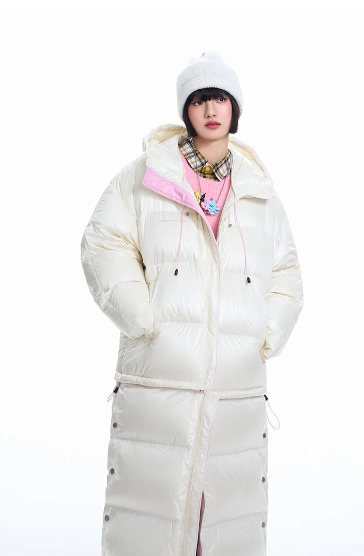 Thick Detachable Long Down Coat jacket WN9810