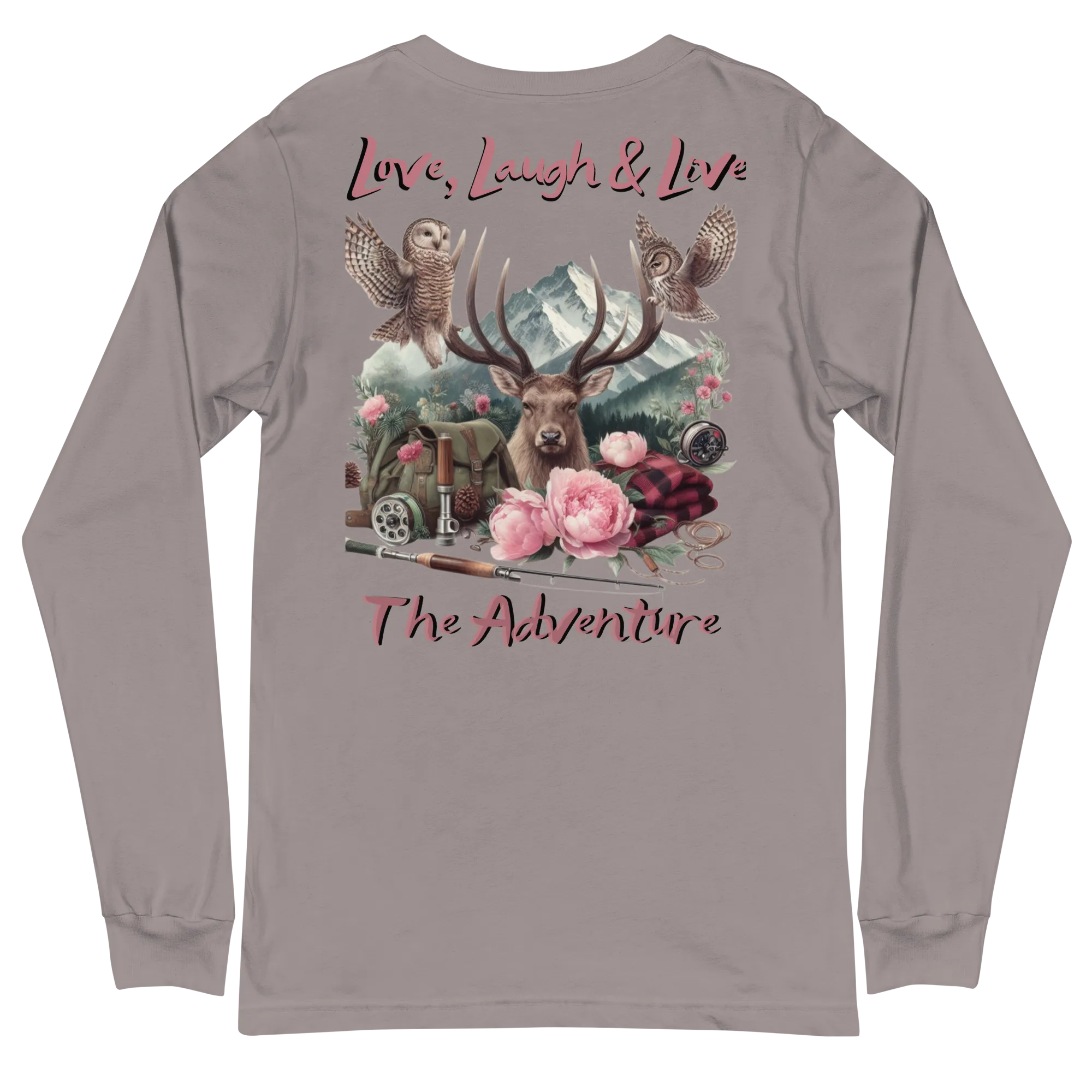 Unisex Long Sleeve Tee Exclusive Love Life Live Outdoors MRRL&O Print Designs