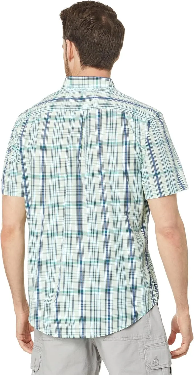 U.S. Polo Assn. Short Sleeve CVC Yarn-Dye Poplin Woven Shirt 