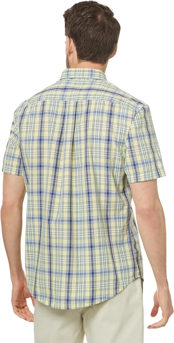 U.S. Polo Assn. Short Sleeve CVC Yarn-Dye Poplin Woven Shirt 