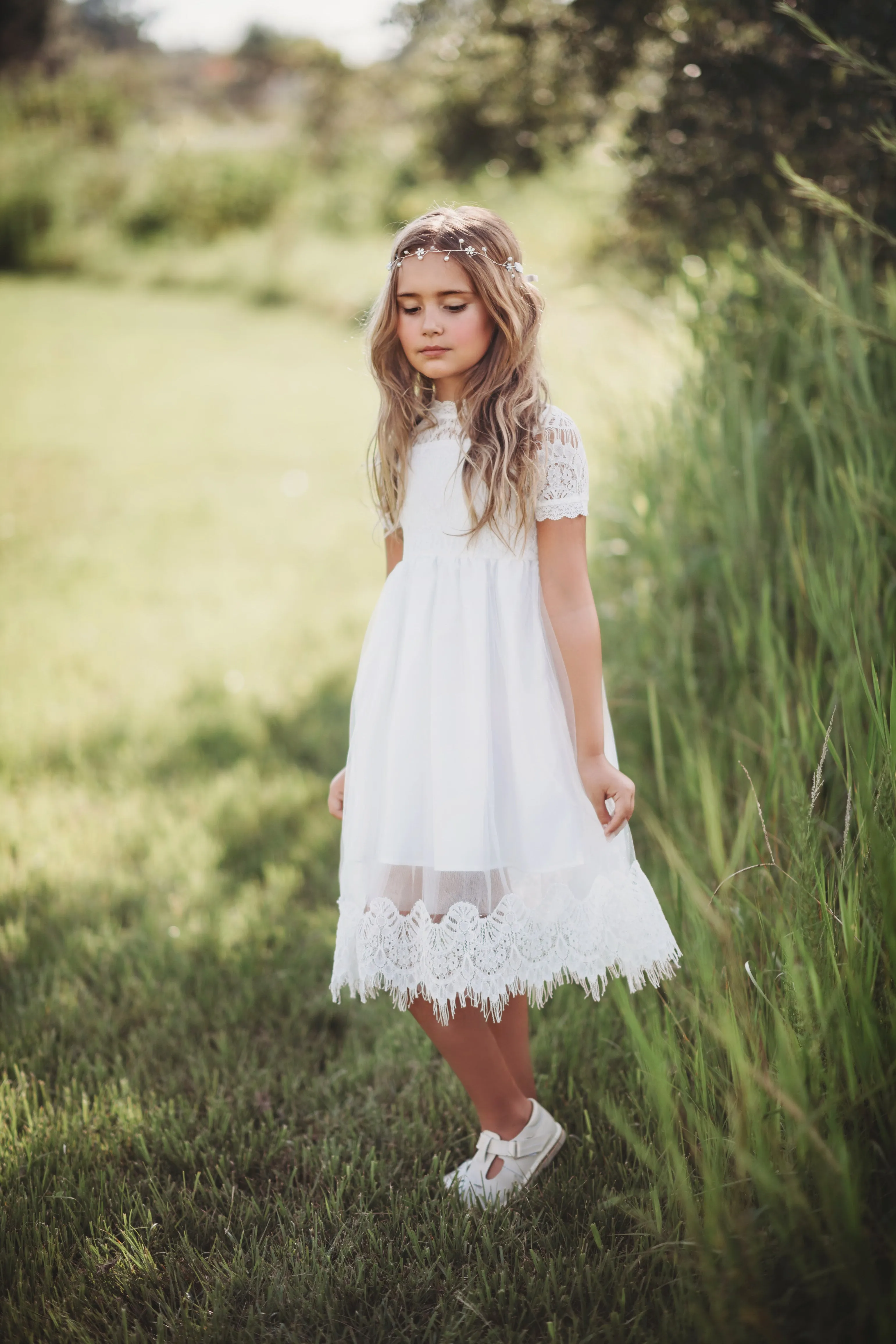 Victorian Day Gown in White