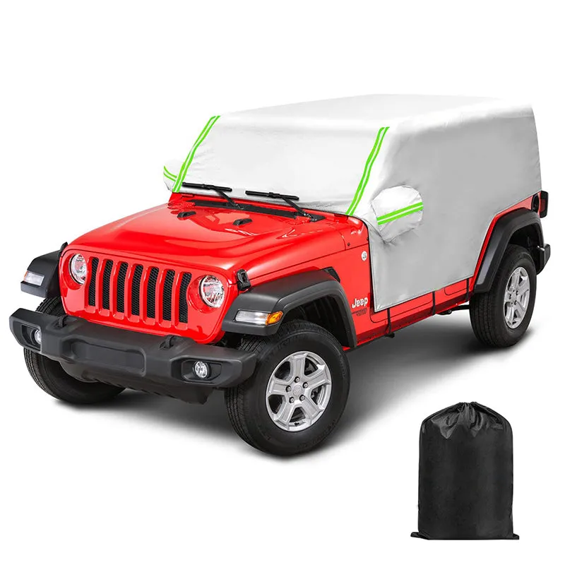 Weatherproof 210D Oxford Cloth Full Door Cab Cover for 2007-Later Jeep Wrangler JK & JL 2 Door