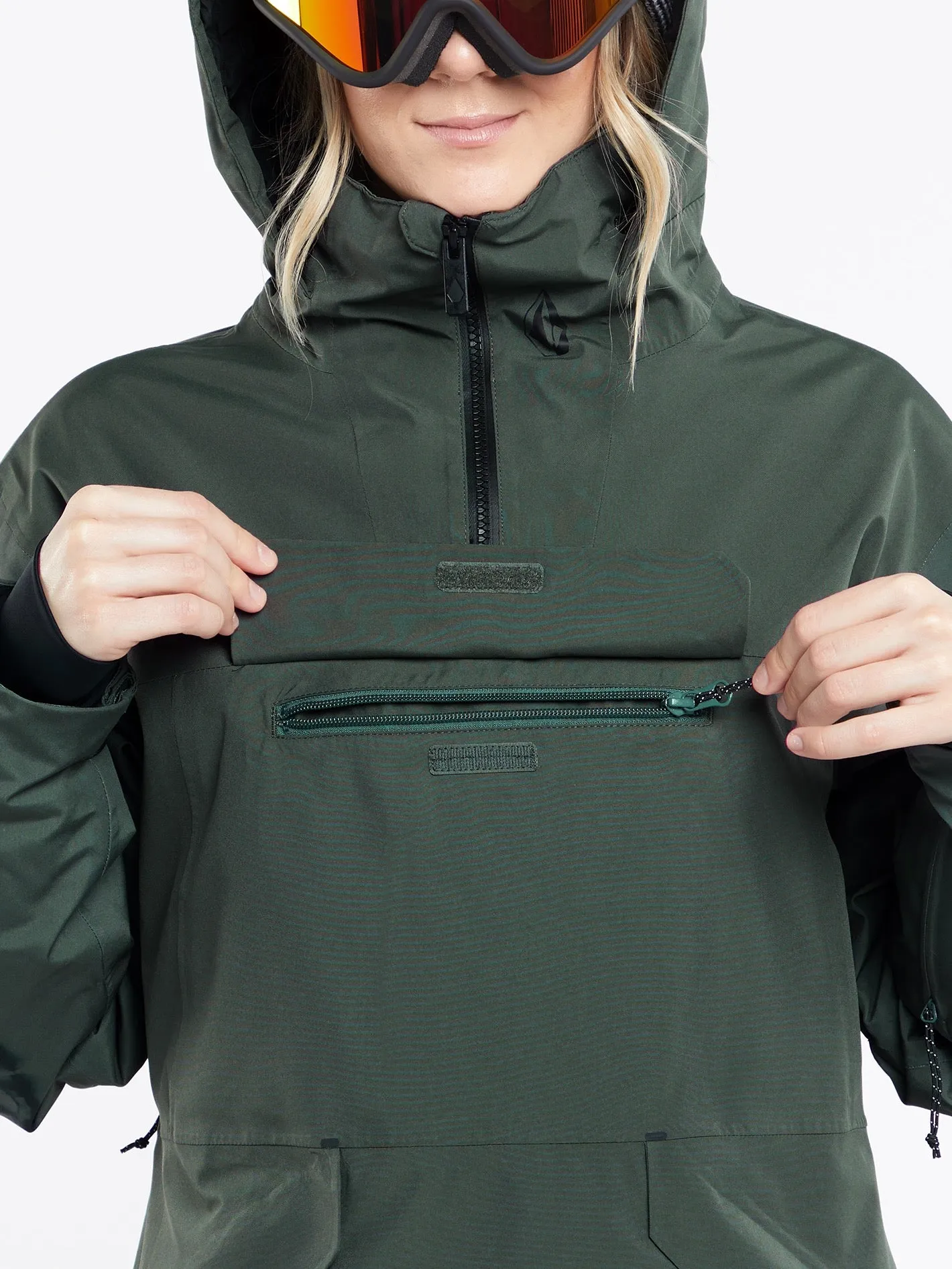 Womens Fern Insulated Gore Pullover - Eucalyptus