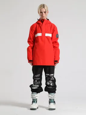 Women's Red Pullover Ski Suit