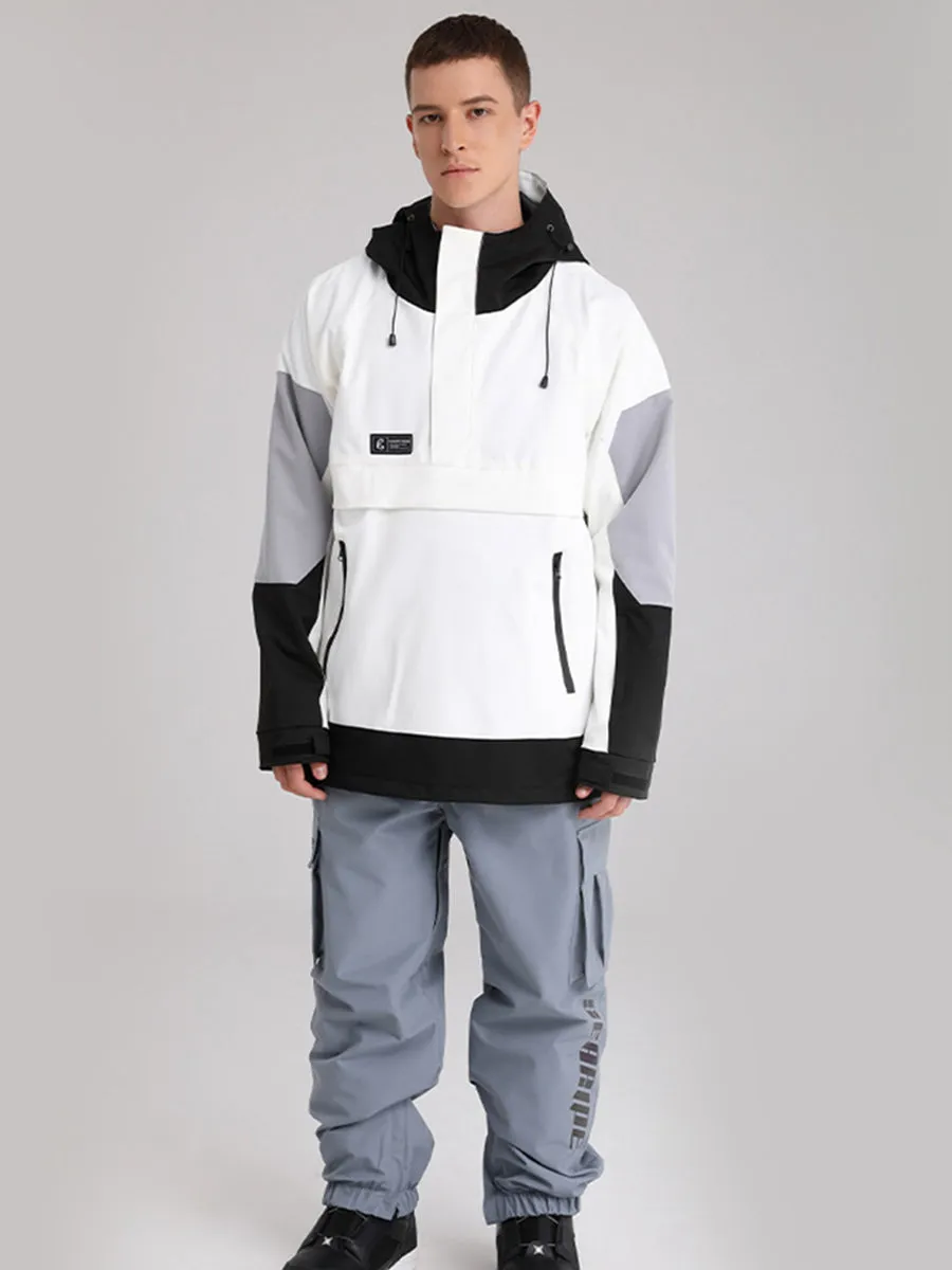 Yeefine Colorblock Men Ski Snowboard Anorak Jacket