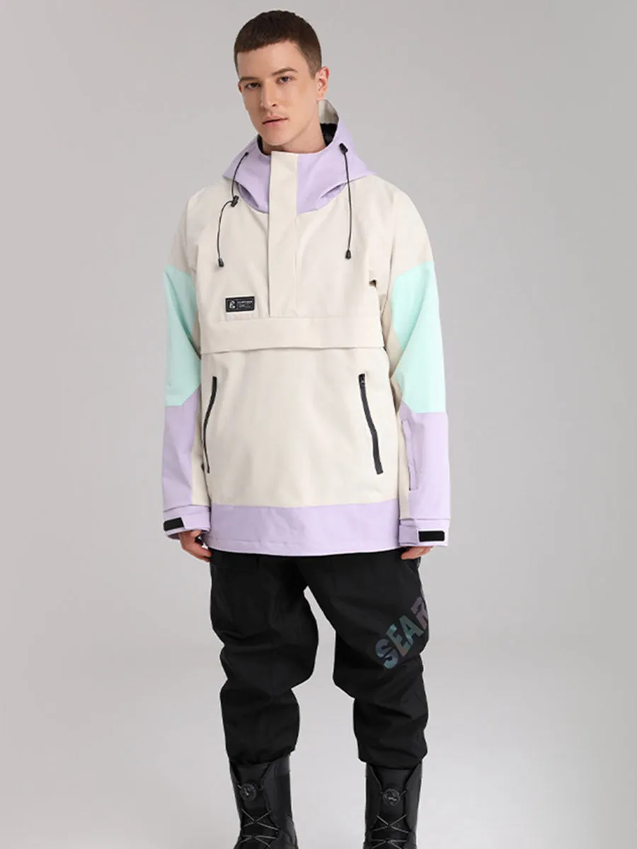 Yeefine Colorblock Men Ski Snowboard Anorak Jacket